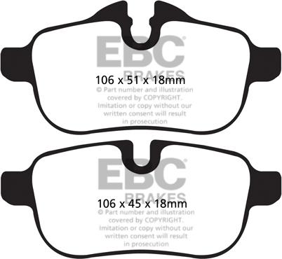 EBC Brakes DP42046R - Гальмівні колодки, дискові гальма autocars.com.ua