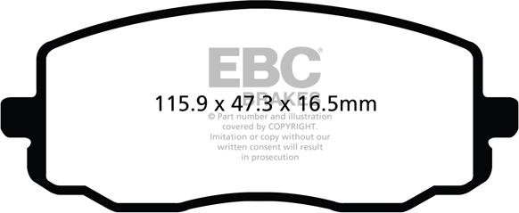 EBC Brakes DP22050 - Гальмівні колодки, дискові гальма autocars.com.ua