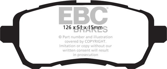 EBC Brakes DPX2058 - Гальмівні колодки, дискові гальма autocars.com.ua