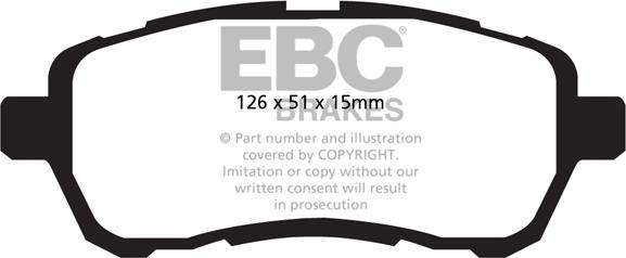 EBC Brakes DP22058 - Гальмівні колодки, дискові гальма autocars.com.ua