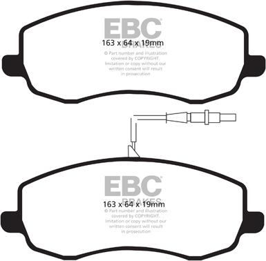 EBC Brakes DP22062 - Гальмівні колодки, дискові гальма autocars.com.ua