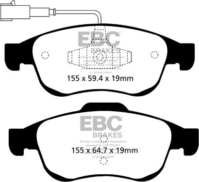 EBC Brakes DP42078R - Гальмівні колодки, дискові гальма autocars.com.ua