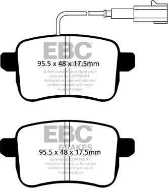 EBC Brakes DP22079 - Гальмівні колодки, дискові гальма autocars.com.ua