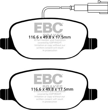 EBC Brakes DP32080C - Тормозные колодки, дисковые, комплект avtokuzovplus.com.ua