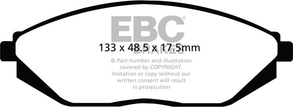 EBC Brakes DP22097 - Гальмівні колодки, дискові гальма autocars.com.ua