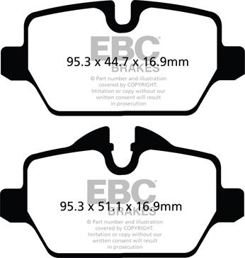 EBC Brakes DP22102 - Тормозные колодки, дисковые, комплект avtokuzovplus.com.ua