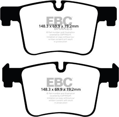 EBC Brakes DP22105 - Гальмівні колодки, дискові гальма autocars.com.ua