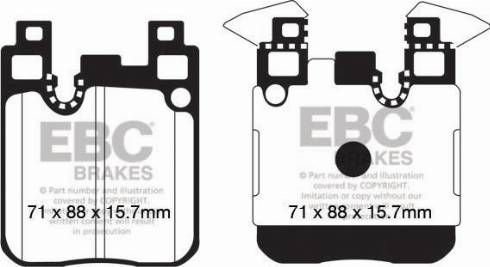 EBC Brakes DP92133 - Тормозные колодки, дисковые, комплект avtokuzovplus.com.ua