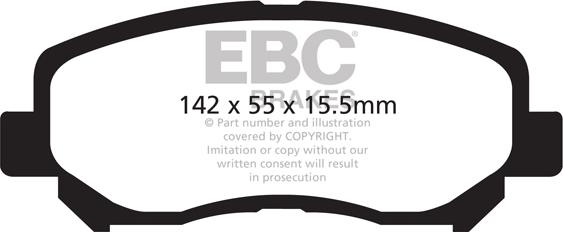 EBC Brakes DP22134 - Гальмівні колодки, дискові гальма autocars.com.ua