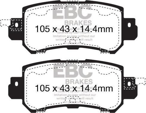 EBC Brakes DP22135 - Гальмівні колодки, дискові гальма autocars.com.ua