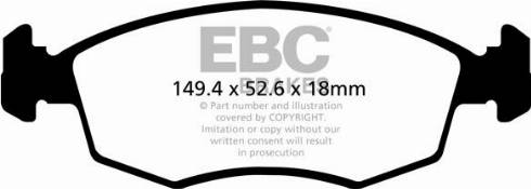 EBC Brakes DP22142 - Гальмівні колодки, дискові гальма autocars.com.ua