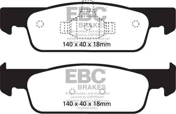 EBC Brakes DP22146 - Гальмівні колодки, дискові гальма autocars.com.ua