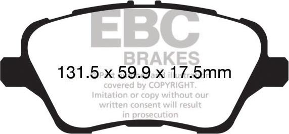 EBC Brakes DP22149 - Гальмівні колодки, дискові гальма autocars.com.ua