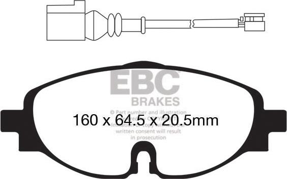 EBC Brakes DPX2150 - Гальмівні колодки, дискові гальма autocars.com.ua