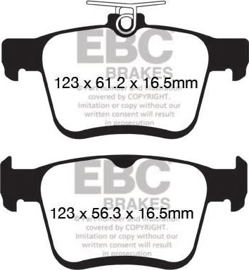 EBC Brakes DP22153 - Тормозные колодки, дисковые, комплект avtokuzovplus.com.ua