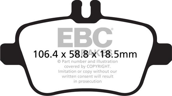 EBC Brakes DPX2157 - Тормозные колодки, дисковые, комплект avtokuzovplus.com.ua