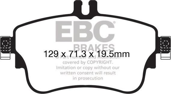 EBC Brakes DPX2164 - Гальмівні колодки, дискові гальма autocars.com.ua