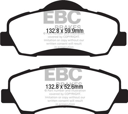 EBC Brakes DP22177 - Гальмівні колодки, дискові гальма autocars.com.ua