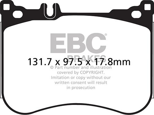 EBC Brakes DP22178 - Тормозные колодки, дисковые, комплект avtokuzovplus.com.ua