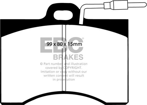 EBC Brakes DP221 - Тормозные колодки, дисковые, комплект avtokuzovplus.com.ua