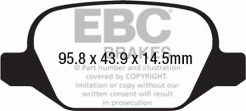 EBC Brakes DP22202 - Гальмівні колодки, дискові гальма autocars.com.ua