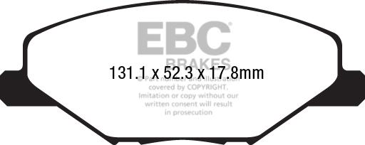 EBC Brakes DPX2211 - Гальмівні колодки, дискові гальма autocars.com.ua
