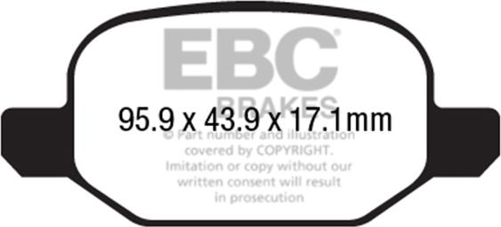 EBC Brakes DP22213 - Гальмівні колодки, дискові гальма autocars.com.ua