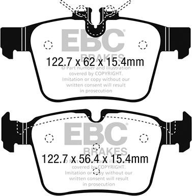 EBC Brakes DPX2215 - Тормозные колодки, дисковые, комплект avtokuzovplus.com.ua