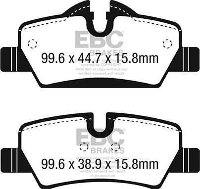 EBC Brakes DP22228 - Гальмівні колодки, дискові гальма autocars.com.ua
