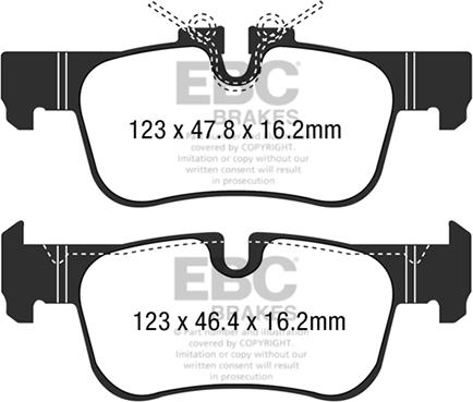 EBC Brakes DP22235 - Тормозные колодки, дисковые, комплект avtokuzovplus.com.ua