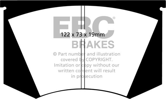 EBC Brakes DP5223NDX - Тормозные колодки, дисковые, комплект avtokuzovplus.com.ua