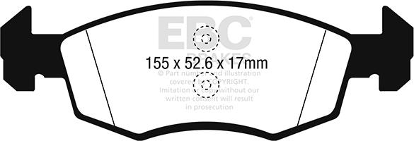 EBC Brakes DP22241 - Гальмівні колодки, дискові гальма autocars.com.ua