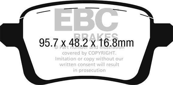 EBC Brakes DP22249 - Гальмівні колодки, дискові гальма autocars.com.ua