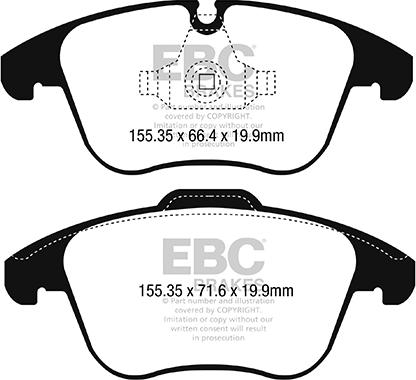 EBC Brakes DP32252C - Гальмівні колодки, дискові гальма autocars.com.ua