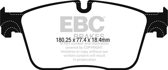 EBC Brakes DP22253 - Гальмівні колодки, дискові гальма autocars.com.ua