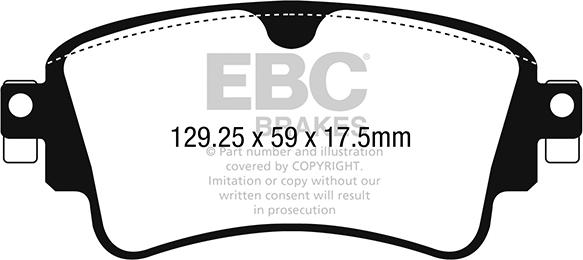 EBC Brakes DP42254R - Тормозные колодки, дисковые, комплект avtokuzovplus.com.ua