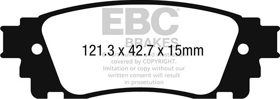 EBC Brakes DPX2262 - Гальмівні колодки, дискові гальма autocars.com.ua