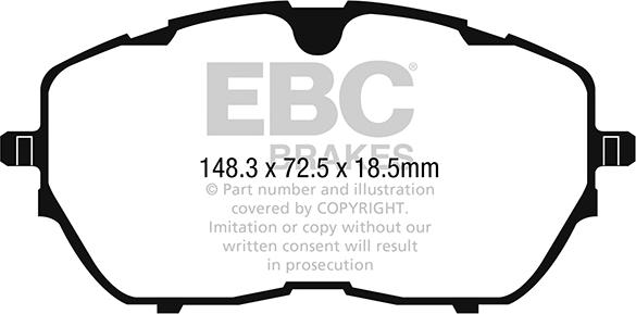 EBC Brakes DP22265 - Тормозные колодки, дисковые, комплект avtokuzovplus.com.ua