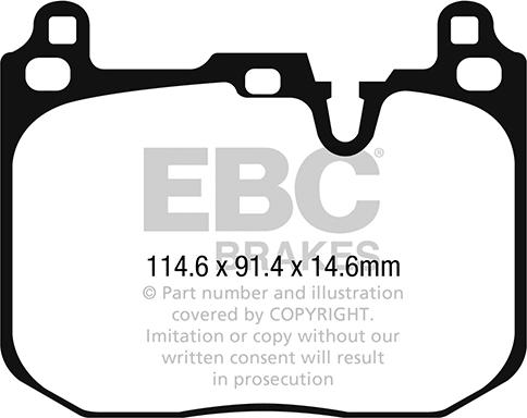 EBC Brakes DP22271 - Тормозные колодки, дисковые, комплект avtokuzovplus.com.ua