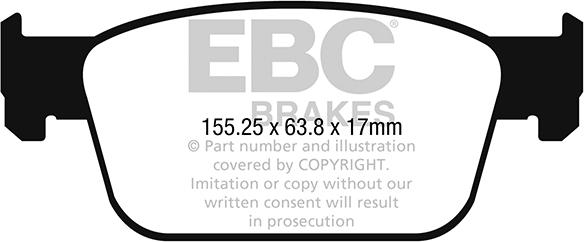 EBC Brakes DP22273 - Гальмівні колодки, дискові гальма autocars.com.ua