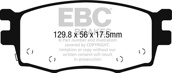 EBC Brakes DP22282 - Гальмівні колодки, дискові гальма autocars.com.ua