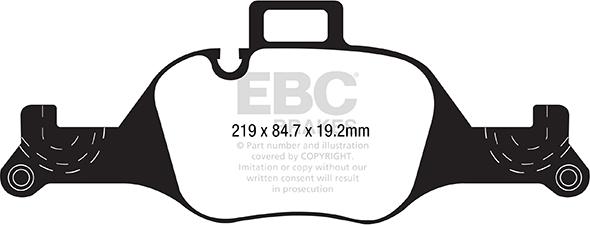 EBC Brakes DP22289 - Гальмівні колодки, дискові гальма autocars.com.ua