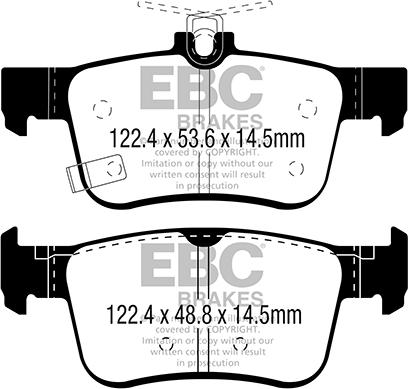 EBC Brakes DP22301 - Тормозные колодки, дисковые, комплект avtokuzovplus.com.ua