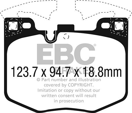 EBC Brakes DP42302R - Гальмівні колодки, дискові гальма autocars.com.ua