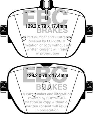 EBC Brakes DP32314C - Гальмівні колодки, дискові гальма autocars.com.ua