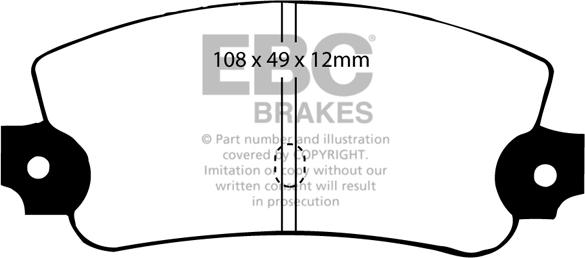 EBC Brakes DP2231 - Тормозные колодки, дисковые, комплект avtokuzovplus.com.ua