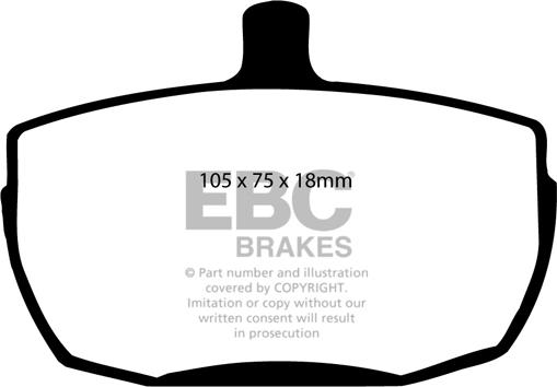 EBC Brakes DP241 - Гальмівні колодки, дискові гальма autocars.com.ua