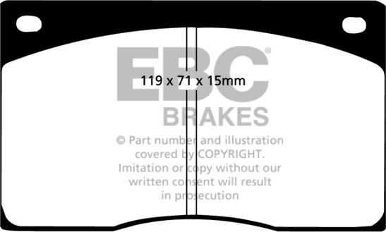 EBC Brakes DP4262R - Гальмівні колодки, дискові гальма autocars.com.ua