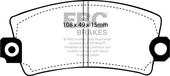 EBC Brakes DP269 - Тормозные колодки, дисковые, комплект avtokuzovplus.com.ua