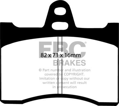 EBC Brakes DP227 - Тормозные колодки, дисковые, комплект avtokuzovplus.com.ua